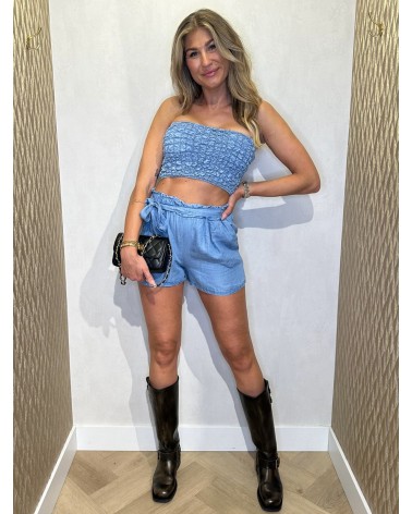Top Emilia Denim Bandeau