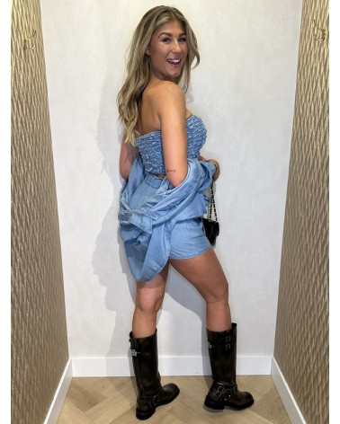 Top Emilia Denim Bandeau
