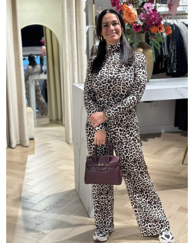 Broek Leopard Recht Model Zachte Stof