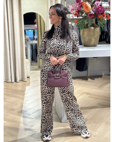 Broek Leopard Recht Model Zachte Stof