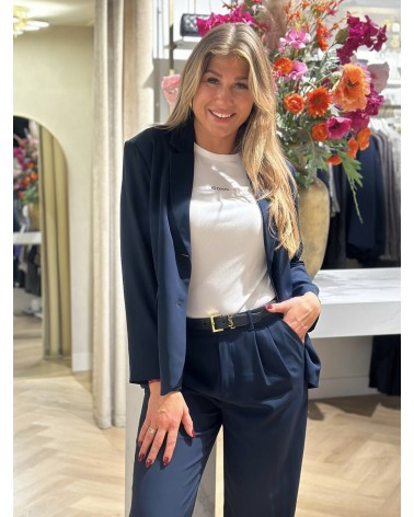 Blazer Tijdloos Model Navy Blauw