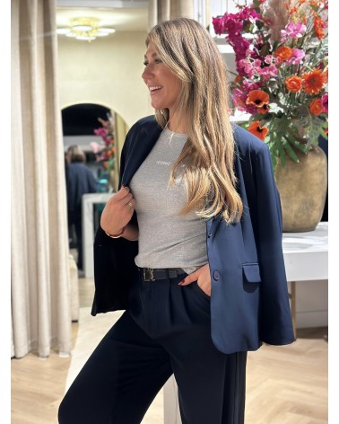 Blazer Tijdloos Model Navy Blauw
