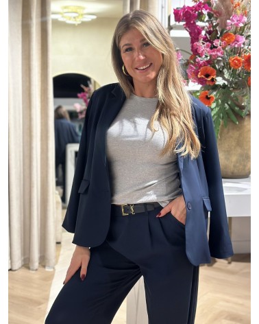 Blazer Tijdloos Model Navy Blauw