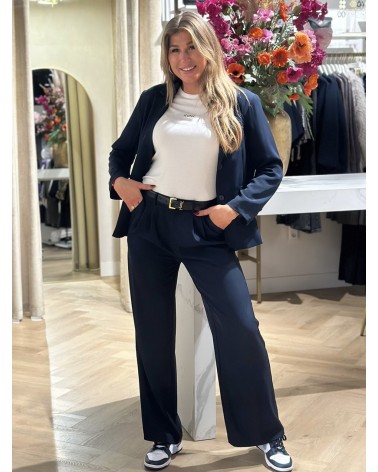 Damesbroek Donkerblauw Recht Model