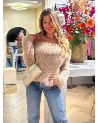 Off shoulder zachtaanvoelend one size damesmode