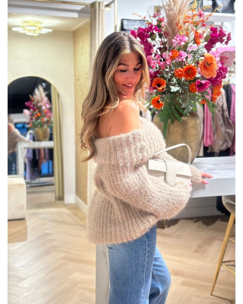 Off shoulder zachtaanvoelend one size damesmode