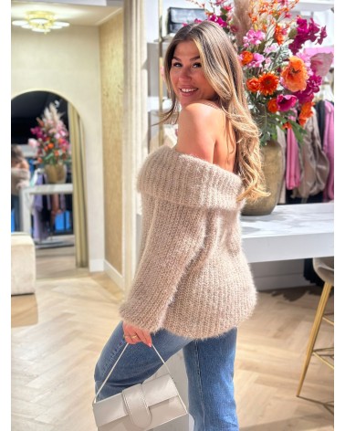 Off shoulder zachtaanvoelend one size damesmode
