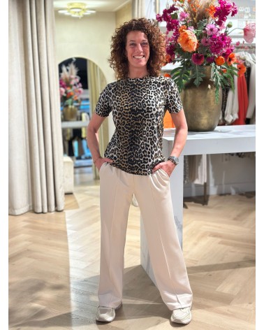 Broek straight leg damesbroek joggingsstof comfy stylish