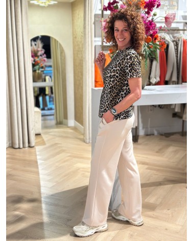 Broek straight leg damesbroek joggingsstof comfy stylish