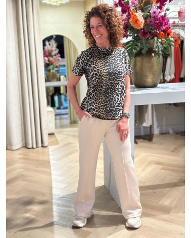 Broek straight leg damesbroek joggingsstof comfy stylish