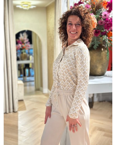 Travelstof patroon blouse damesmode