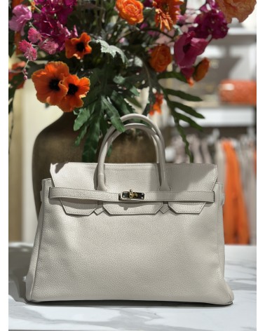 Tas Leather echtleer Goude details