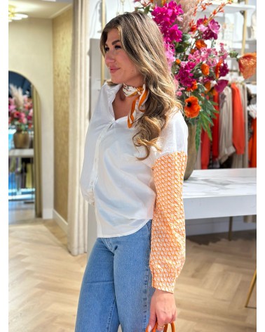 Blouse Didi Wit Oranje