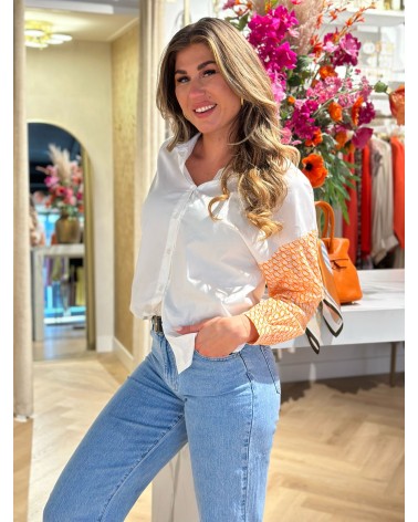 Blouse Didi Wit Oranje
