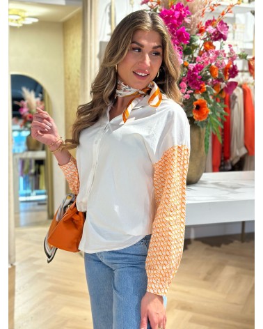 Blouse Didi Wit Oranje