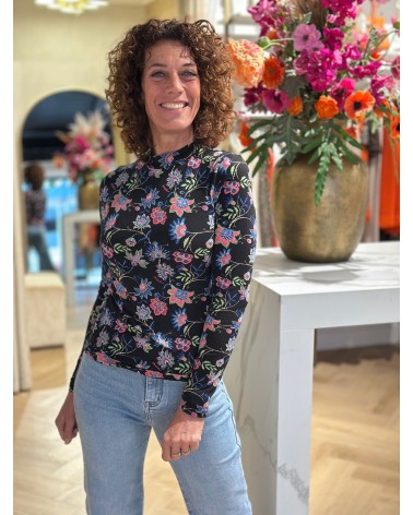 Top Magdalen Bloem Roze Blauw