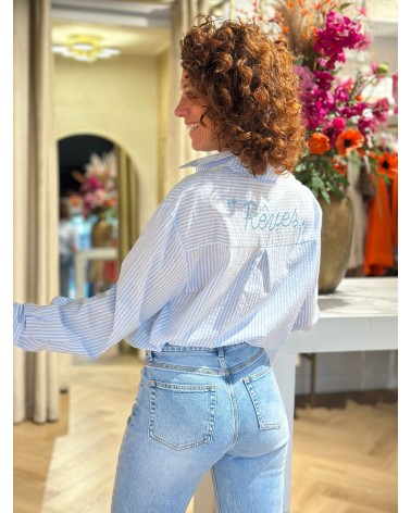 Blouse Reves Geborduurd Stripe Streep