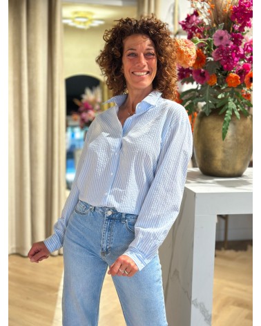 Blouse Reves Geborduurd Stripe Streep