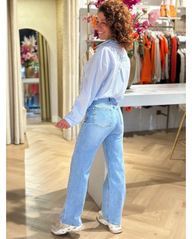 Jeans Queen Hearts Recht Model Lichte Wassing