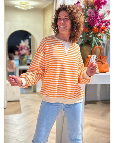 Sweat shirt oversized bedrukking kleur
