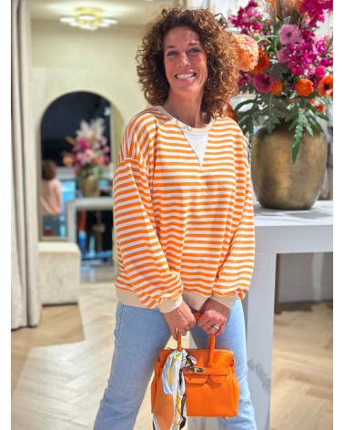 Sweat shirt oversized bedrukking kleur
