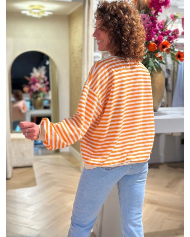Sweat shirt oversized bedrukking kleur