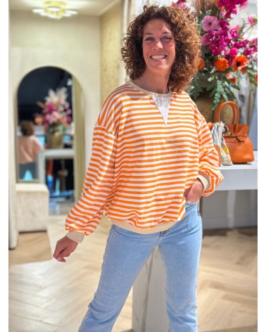 Sweat shirt oversized bedrukking kleur