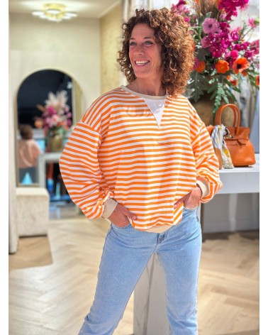 Sweat shirt oversized bedrukking kleur