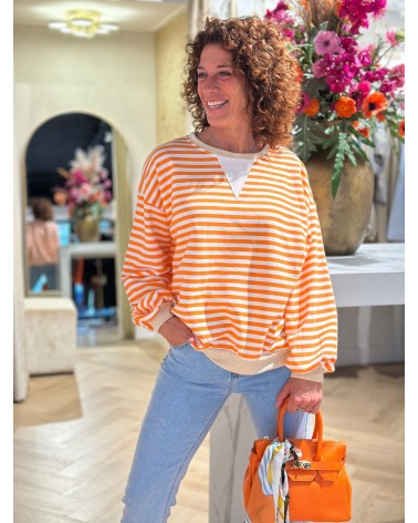 Sweat shirt oversized bedrukking kleur