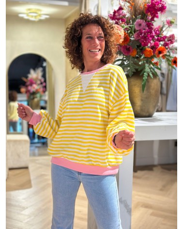 Sweat shirt oversized bedrukking kleur