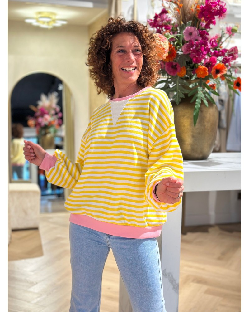 Sweat shirt oversized bedrukking kleur