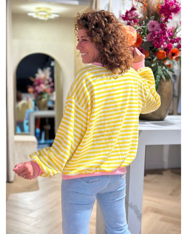 Sweat shirt oversized bedrukking kleur