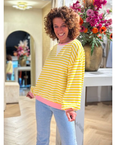 Sweat shirt oversized bedrukking kleur