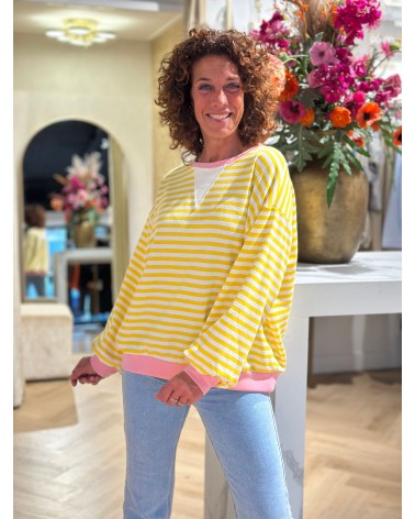 Sweat shirt oversized bedrukking kleur