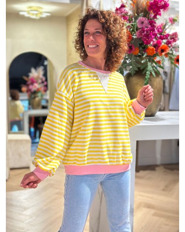 Sweat shirt oversized bedrukking kleur