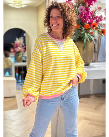 Sweat shirt oversized bedrukking kleur