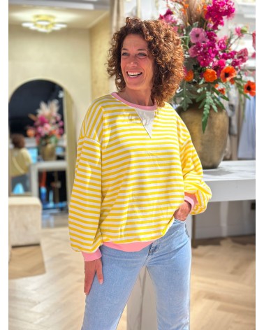 Sweat shirt oversized bedrukking kleur
