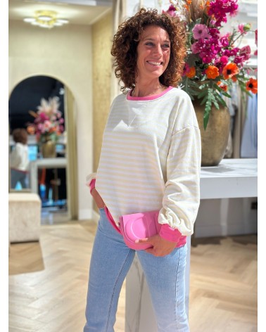 Sweat shirt oversized bedrukking kleur
