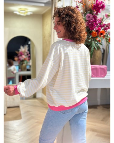 Sweat shirt oversized bedrukking kleur