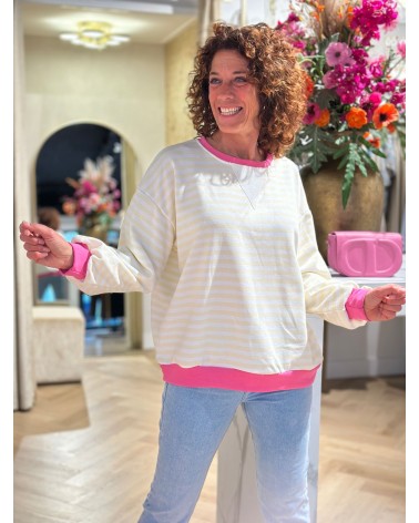 Sweat shirt oversized bedrukking kleur