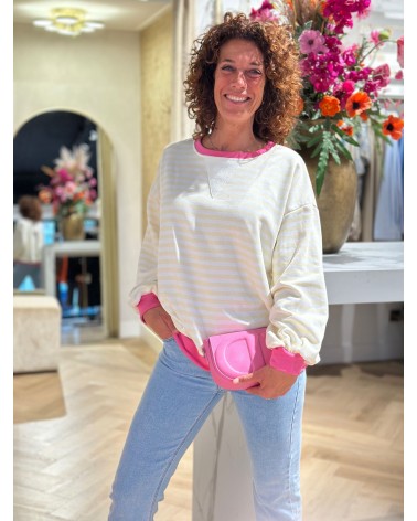 Sweat shirt oversized bedrukking kleur