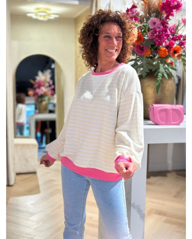 Sweat shirt oversized bedrukking kleur