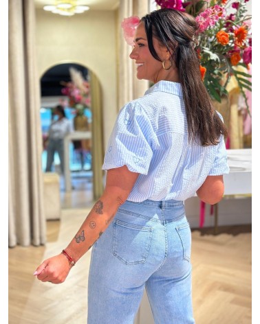 Blouse Zomers Geborduurd Hart