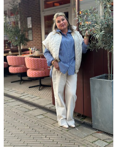Blouse Streep Blauw