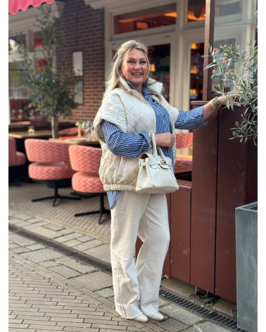 Blouse Streep Blauw