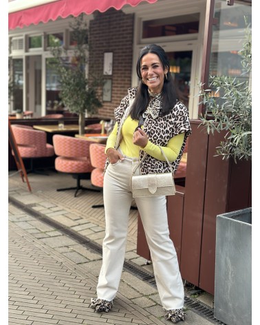 QH Jeans straight leg gerafelde onderkant