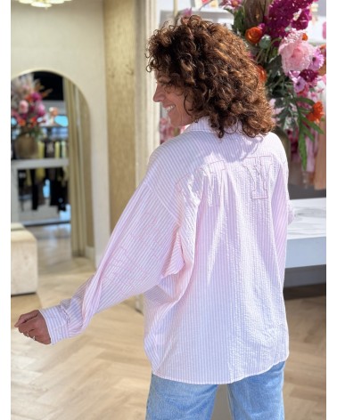 Blouse Stripe Roze One size item
