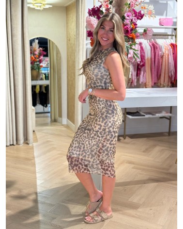 Jurk Mesh Leopard