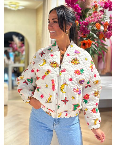 Bomber met bedrukking