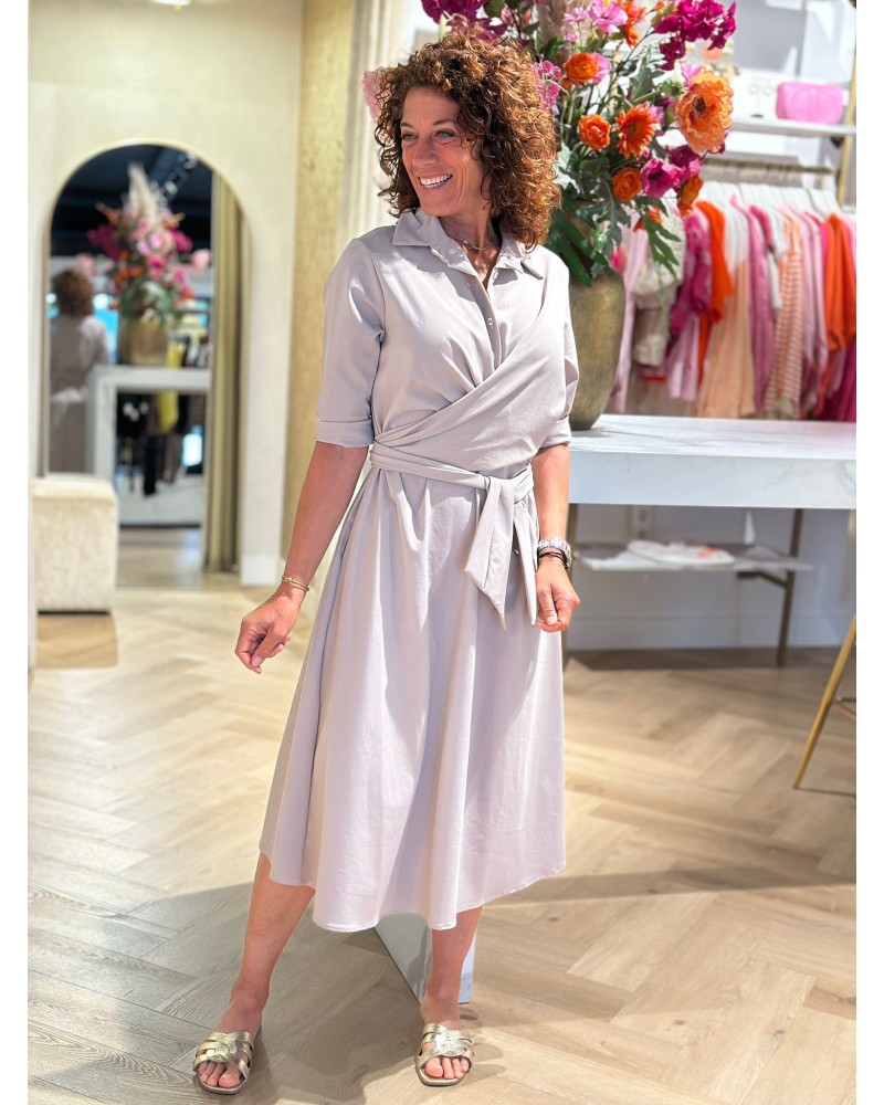 Jurk Fay Travelstof Taupe